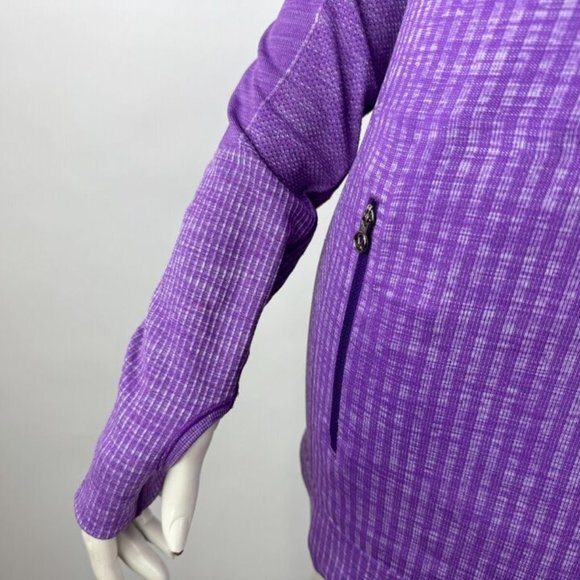 Lululemon Rest Less Hoodie Women 4? *Flaw Heathered Violet Long SleeveTop Pocket - Picture 9 of 16